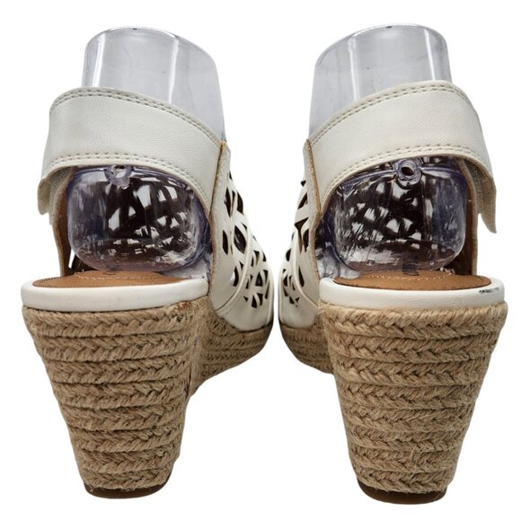 Comfortview 8.5W Espadrilles Karen Sandals White Man Made READ - Picture 4 of 8